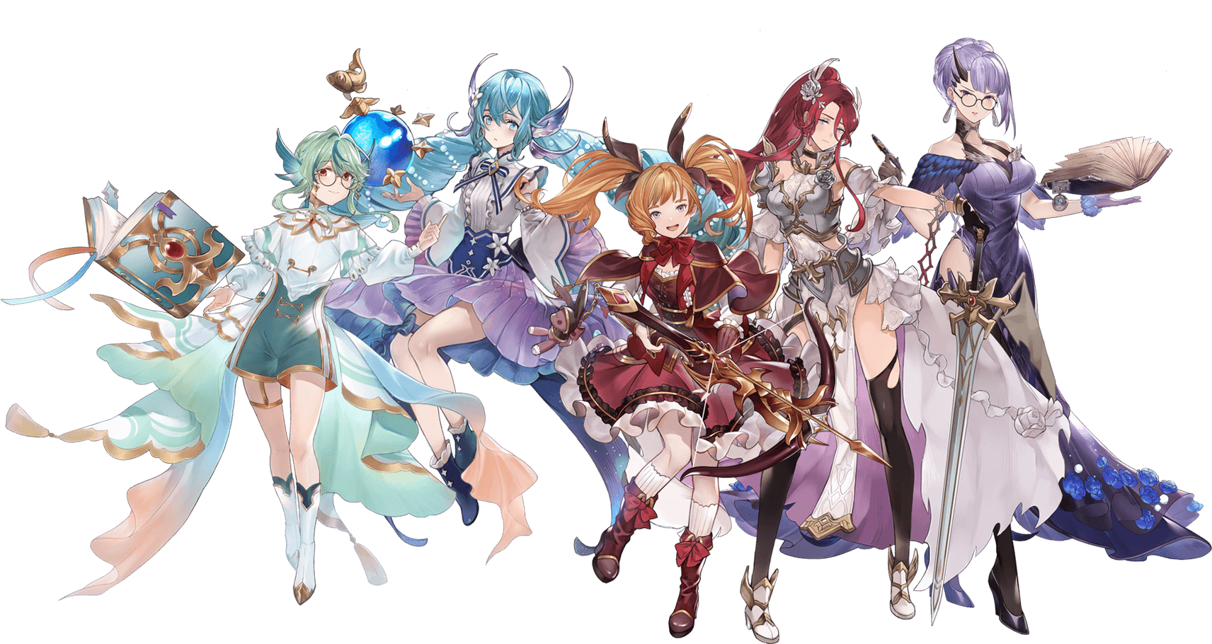 天空のファンタジー 仲間となる英雄たちの立ち絵