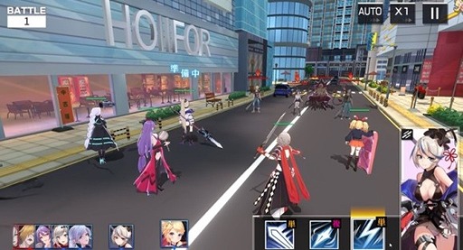 ソウルメイデン コマンドバトルのゲーム画面