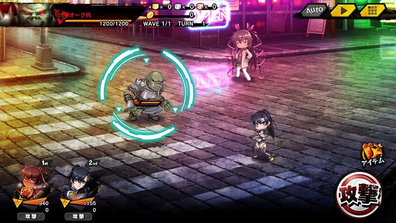 対魔忍RPGのバトル画面スクリーンショット