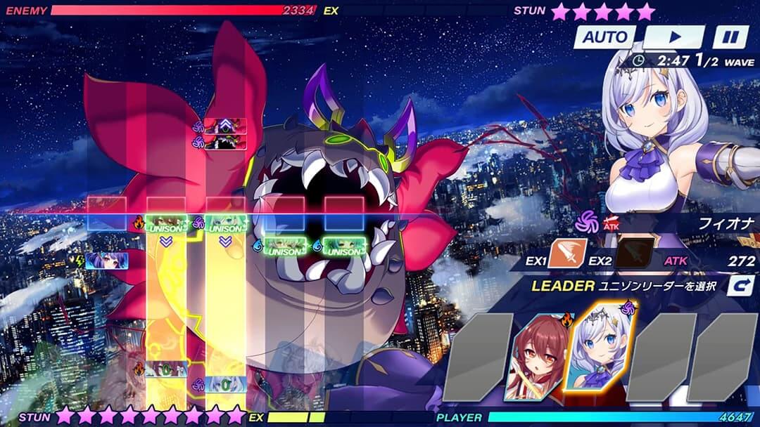 ティンクルスターナイツX バトルシステム画面